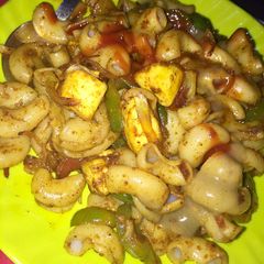 A picture of Paneer pasta.