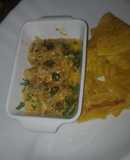 Pescado "robalo" con queso y alcaparras