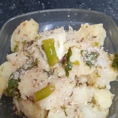 A picture of Dry potato vegetable for Vrat (Fast).