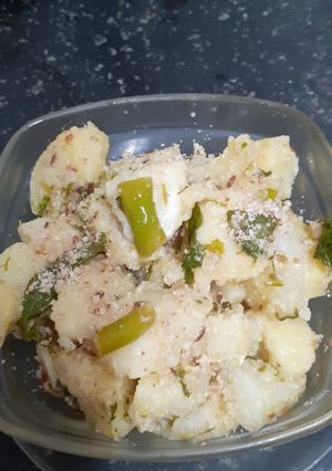 A picture of Dry potato vegetable for Vrat (Fast).