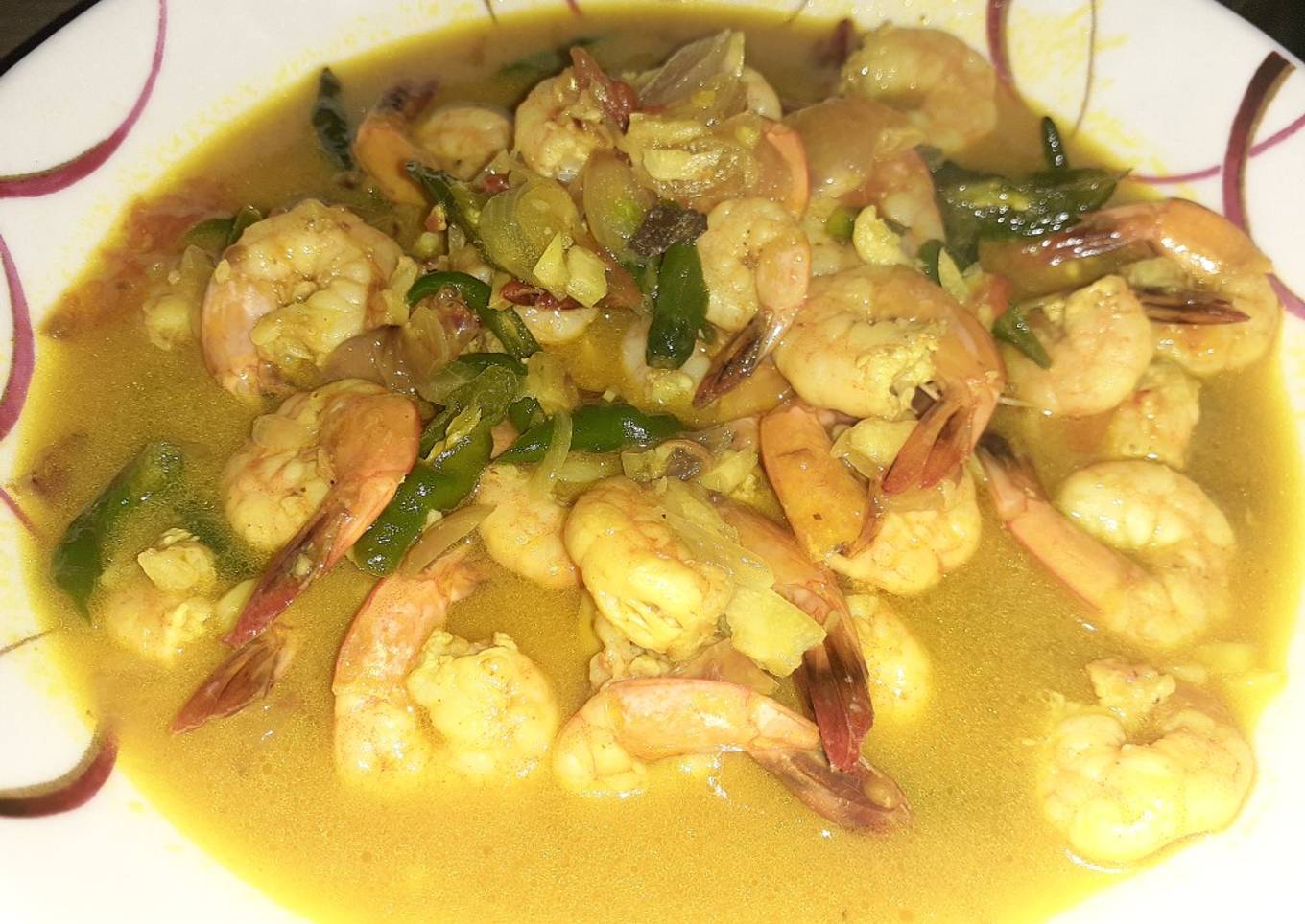 Udang Pedas Bumbu Kuning