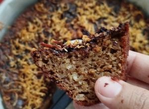 Foto resep Kue Oatmeal Multigrain Pisang Simpel (Banana Oat Cake)