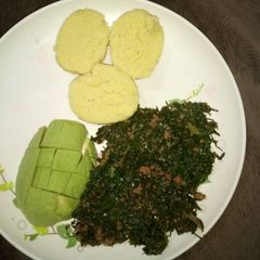 A picture of Ugali and Kale.