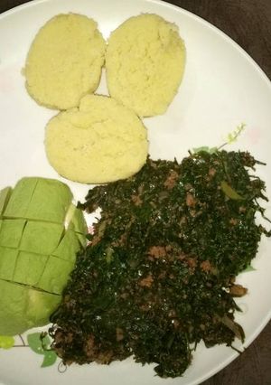 A picture of Ugali and Kale.