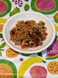 Arroz blanco con verdura al miso rojo