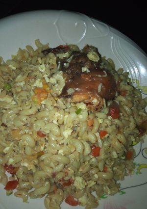 A picture of Pasta stir fry.