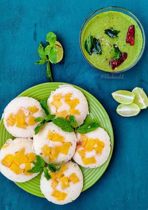A picture of Mango idli.