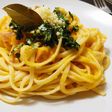 "Cualquier pasta" con zapallo y jamón