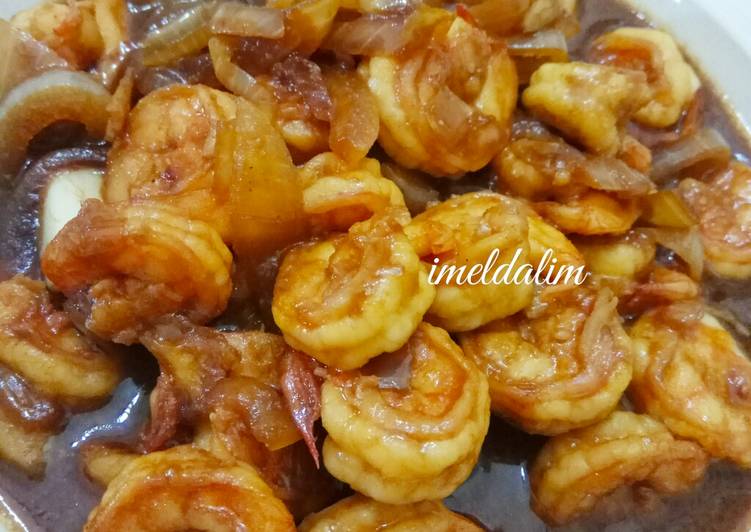 Cara Gampang meracik Udang Saus Inggris yang praktis