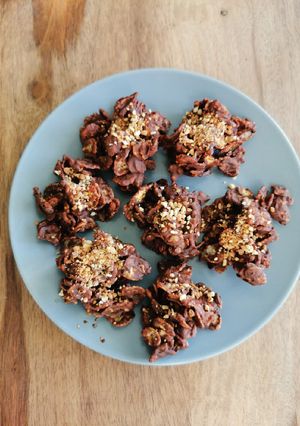 Une photo de Rose des sables chocolat et pralin