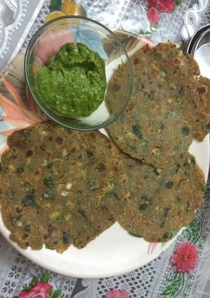 ઘઉં બાજરાના લસણીયા થેપલા રેસીપી મુખ્ય ફોટો