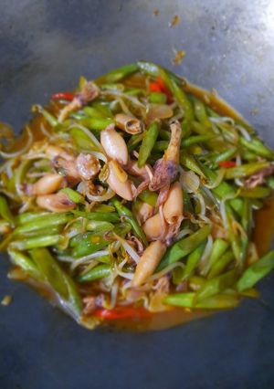 Foto resep Tumis Baby Cumi,Buncis, Taoge