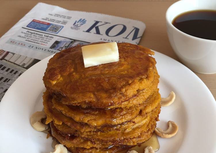 Langkah Mudah untuk Menyiapkan High Protein Pumpkin Pancake yang Lezat Sekali