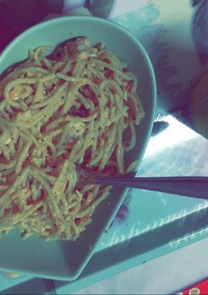 صورة لوصفة اسباغيتي بيضاء سهله