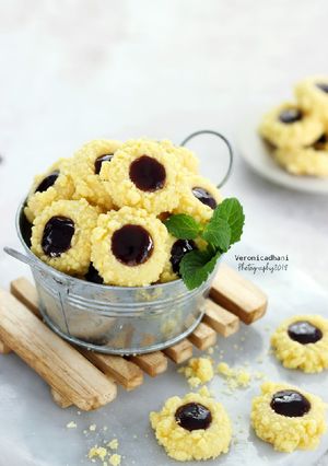 Foto resep Blueberry thumbprint with crumble