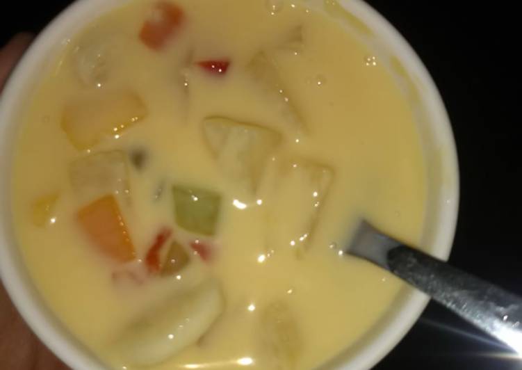 Steps to Prepare Homemade Fruit custard