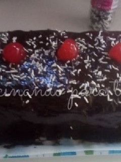 Una foto de Tarta de dos chocolates
