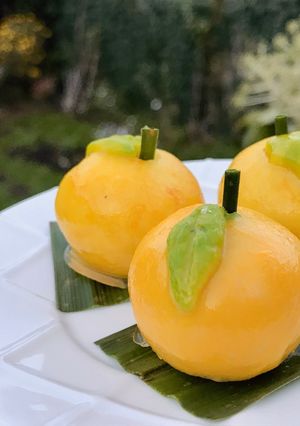 Hình của món 🌱 Bánh Đậu Xanh Tạo Hình Trái Tắc.