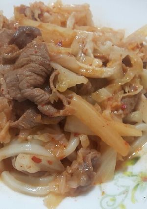 泡菜烏龍麵 的食譜成品照片