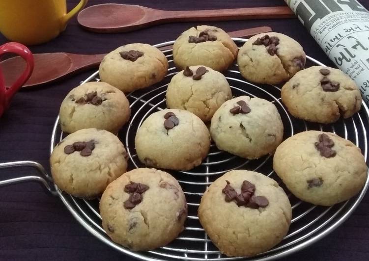 Choco Chips Cookies Without Oven
