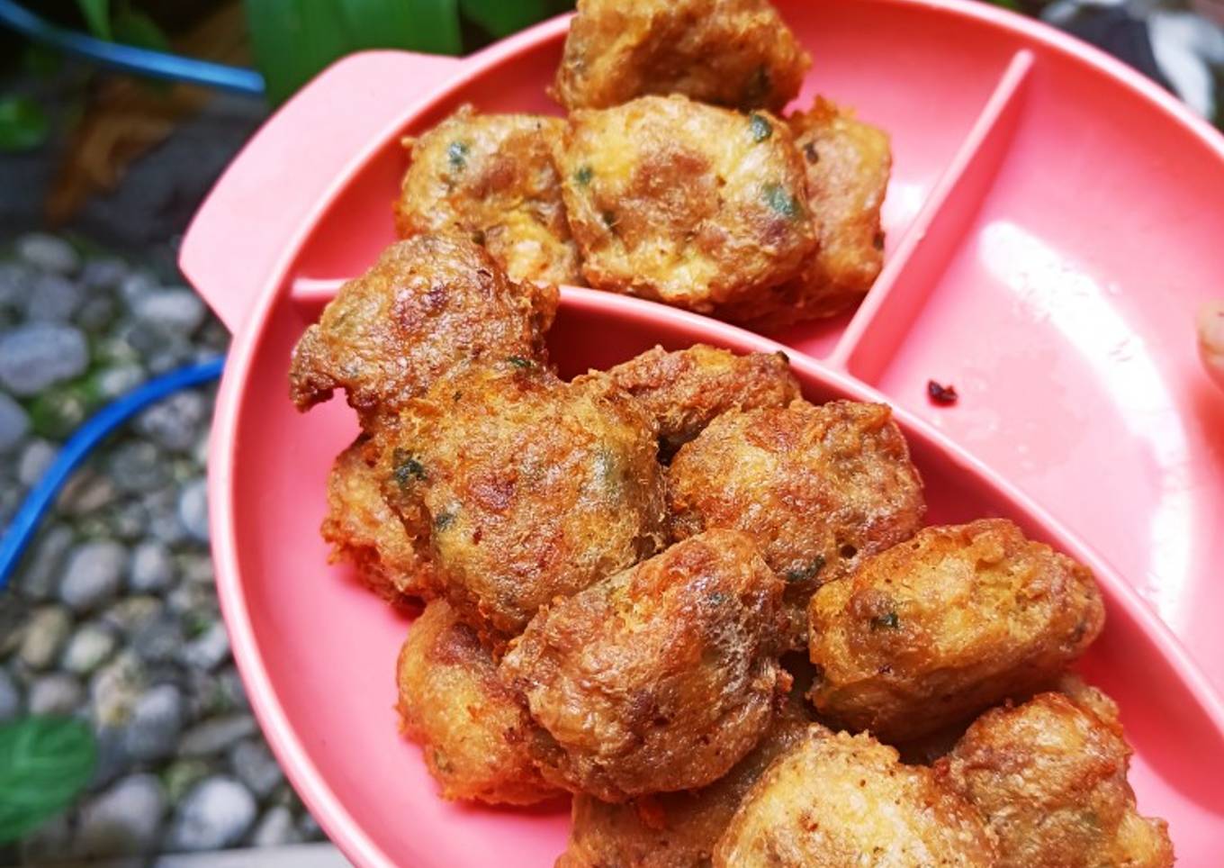 Perkedel Ayam (isi sosis)