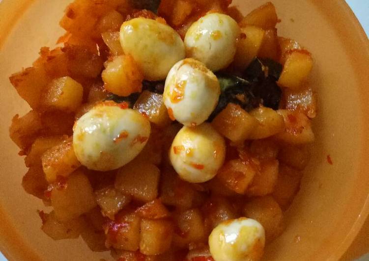 Kentang balado telur puyuh