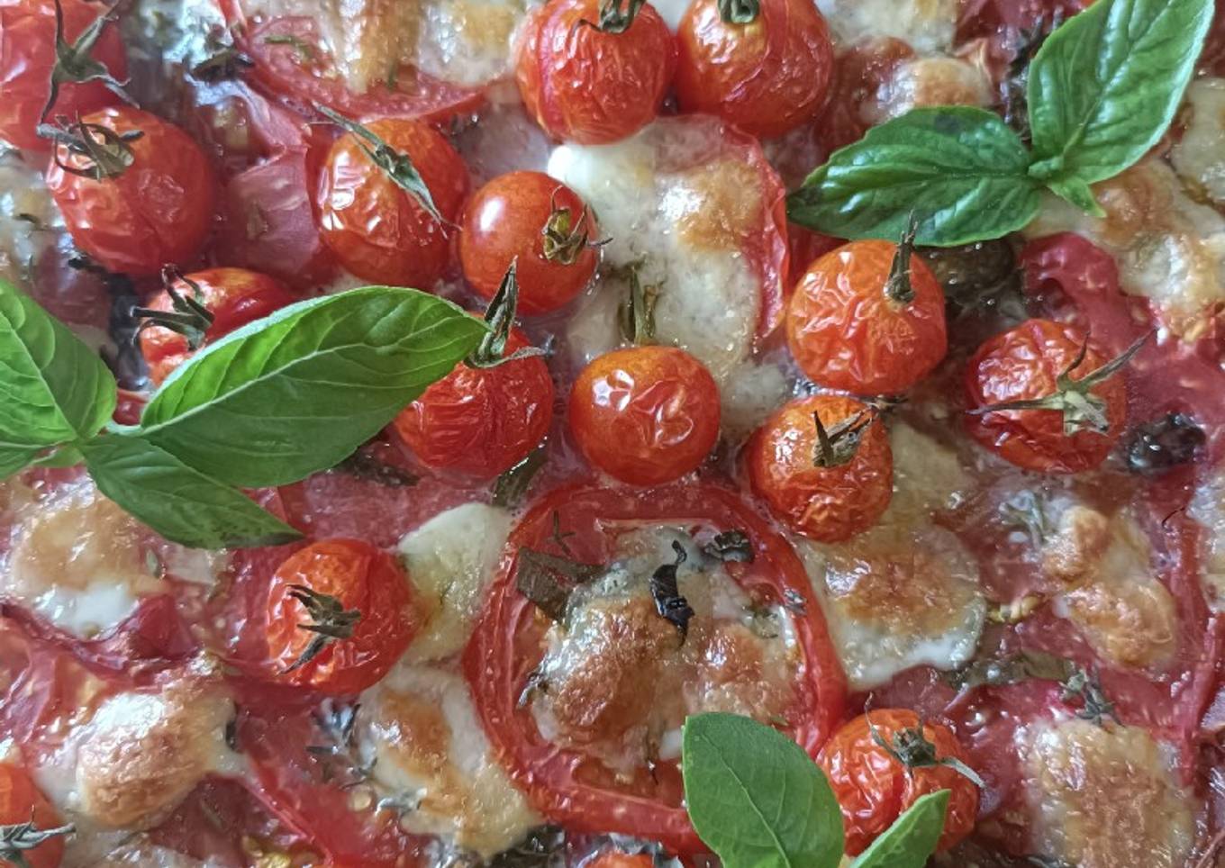 🌱Tarte Tomate Thym Frais Basilic Moutarde Mozza