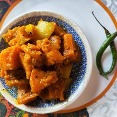 A picture of Pumpkin ki sabji.