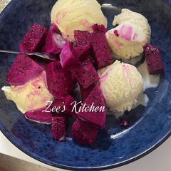 A picture of Dragon freeze vanilla Ice cream.