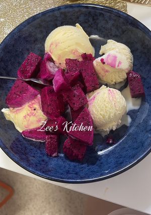 A picture of Dragon freeze vanilla Ice cream.