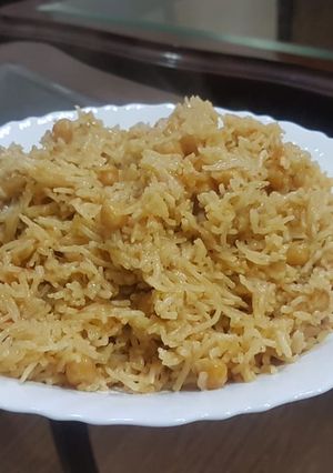 A picture of Chickpea Pulao.
