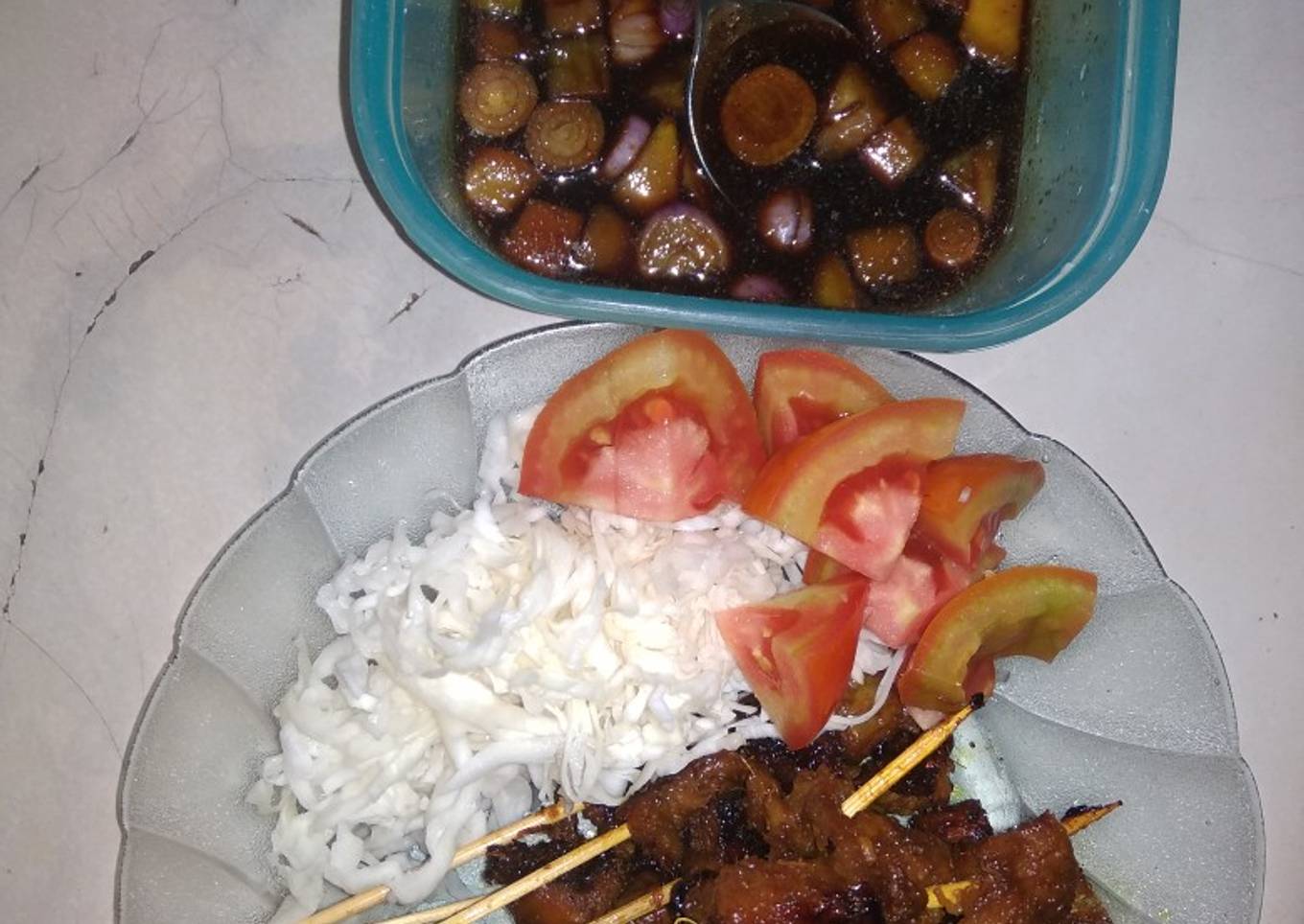 Sate daging sapi pakai teflon