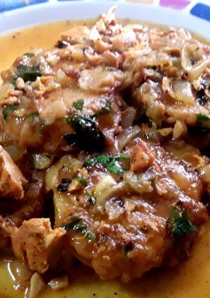 Una foto de Patatas a la importancia con pollo (al horno de Mercadona)