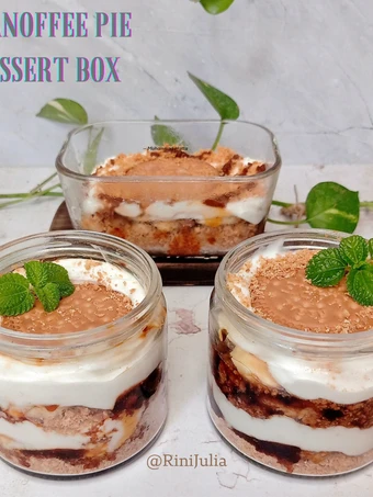 Cara Gampang Membikin Resep  Banoffee Pie Dessert Box yang Enak, Enak