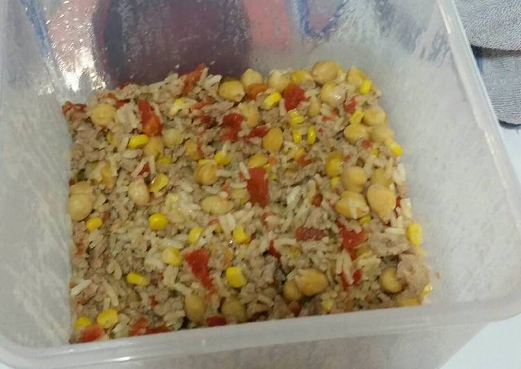 Turkey, Chick pea, brown rice dish