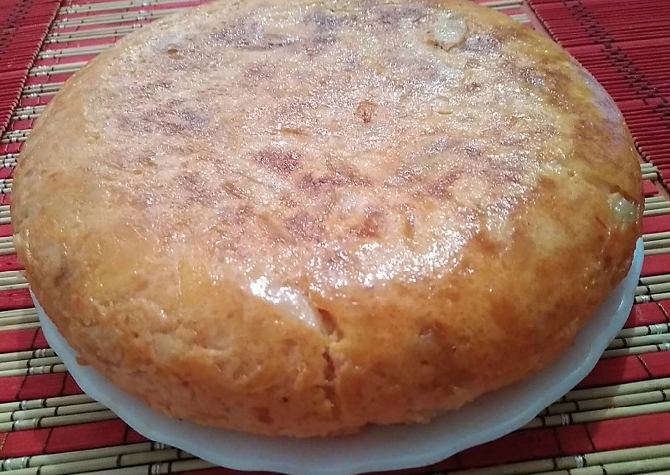 Tortilla de patatas, calabaza y Cebolla