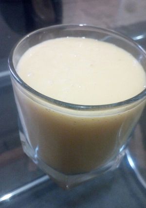 A picture of Mango and orange smoothie #mykidsfavouritedishcontest.
