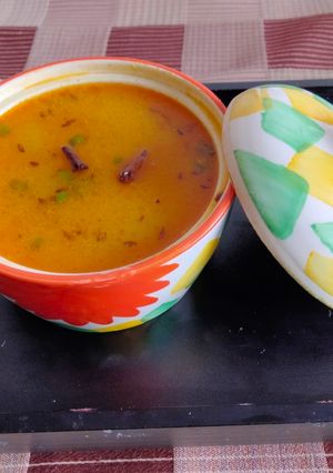 A picture of Moong dal- Moong dal with clove and green chilli.