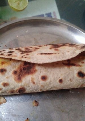 A picture of Leftover Chapati Frankie.