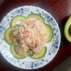 A picture of Mchele mwitu u'r quick Kenyan meal.