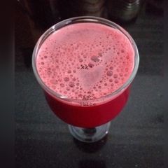 A picture of ABC juice (apple,beetroot,carrot).