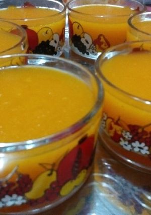 صورة لوصفة مهلبية البرتقال والجزر 😍🍊🥕🍹
