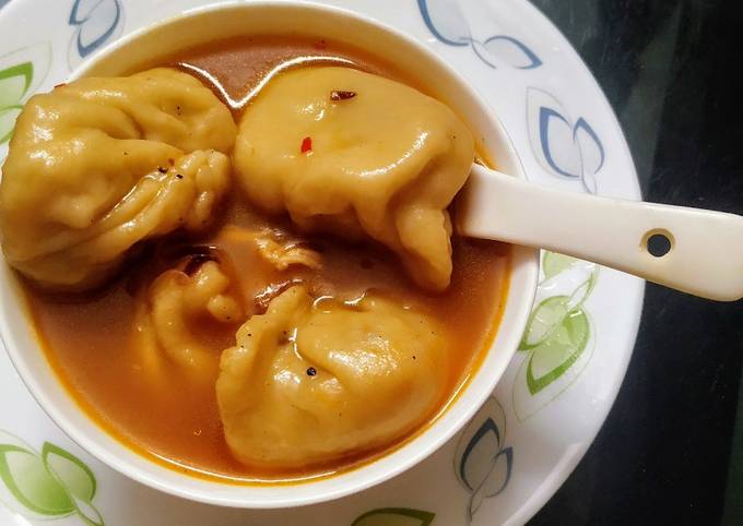 Chicken momo soup