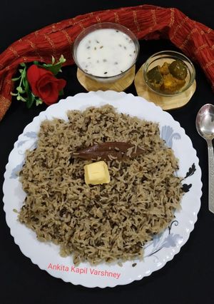 A picture of Khichdi (Urad Dal Khichdi).