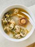 Chicken meatballs with winter melon soup