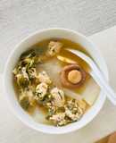 Chicken meatballs with winter melon soup