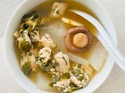 A picture of meatballs mushroom soup