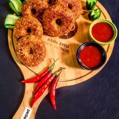 A picture of Crispy Potato Doughnuts.