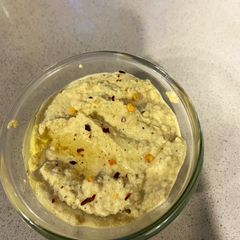 Chickpea hummus A picture of Chickpea hummus.