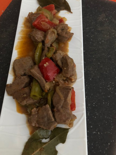 Una foto de Hígado de cerdo en salsa